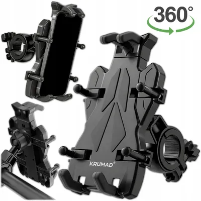 Produktbild von KRUMAD Universal Handyhalterung Fahrrad & Motorrad – Stabile Smartphone Halterung für Lenker, 360° Drehbar, Ohne Werkzeug