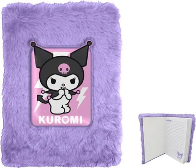 Produktbild von Hello Kitty Kuromi Plüsch A5 Notizbuch – Süßes Notizheft