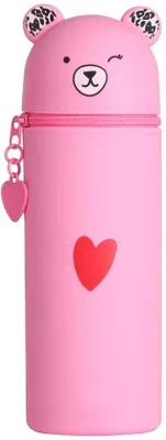 Obrázek produktu pro Kawaii pouzdro 2 v 1, motiv roztomilých kreslených zvířátek, velké pouzdro pro školačky a teenagerky, stylová školní taška (růžová)