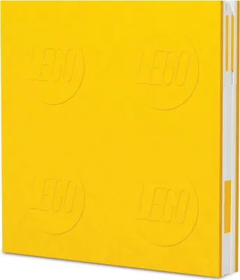 Produktbild von LEGO - verschließbares Notizbuch mit Gelstift (15,8 x 2 x 15,8cm), Farbe:gelb