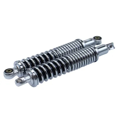 Obrázek produktu pro Pár tlumičů chrom/černá pro Zündapp KS50 GTS50 CS50 SuperSport typy 517 529 530 My. 1966-1983