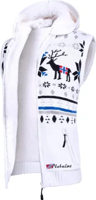 Produktbild von Nebulus Norweger Weste Teddyfell NORVEST Herren, , warme Weste, mit Kunstfell, P6431 - Herren, weiß, XXL