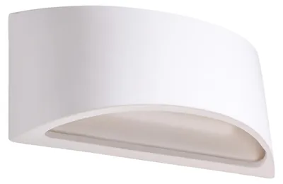 Imagen del producto de Aplique de pared VIXEN, blanco, 1 bombilla G9 de 40W, cerámica/yeso, dimensiones: 11x31x15 cm, IP20, marca Sollux Lighting