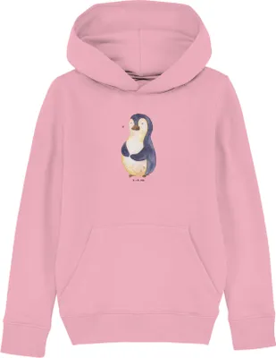 Produktbild von Mr. & Mrs. Panda Kinderpullover Pinguin Diät 7-8 Jahre (122/128) - Baumwolle Pink - Geschenk, Hoodie, Motivation, Sweatshirt, Pulli, Kapuzenpulli, Pullover, Abnehmen