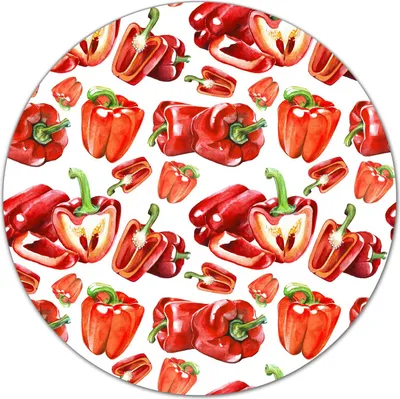 Produktbild von Glas-Herdabdeckplatte Glaskeramikkochfeld-Abdeckung Schneideplatten - 40 cm - Paprika Aquarell Rot