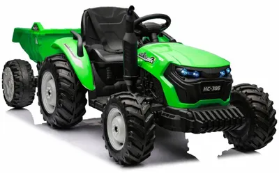 Immagine prodotto di Trattore alimentato a batteria HC-306 con luci per rimorchio, colore verde, 24V