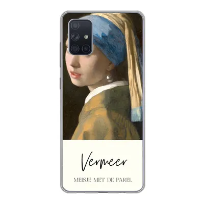 Produktbild von MuchoWow® Handyhülle Schutzhülle Hülle für Samsung Galaxy A71 Das Mädchen mit dem Perlenohrring - Vermeer Silikon Softcase Handy Hülle - Kartenbesitzer