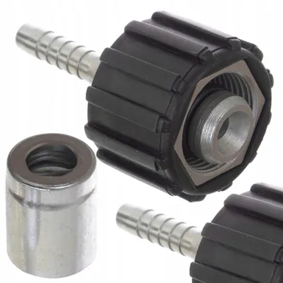 Produktbild von Rosfix Set Schlauchpresshülse DN6 – M22x1,5 Gewinde, 14 mm Stift | Für Hochdruckschlauch 1/4", Kompatibel mit Kärcher, Kränzle, Ehrle