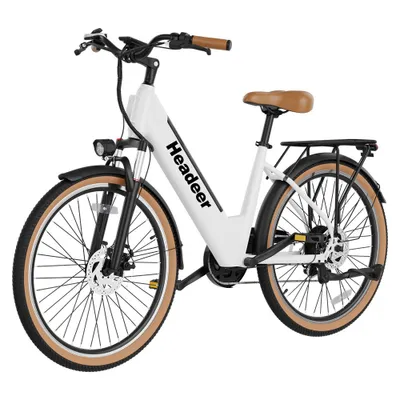 Produktbild von BD26195 Freizeit‑Elektrofahrrad für Erwachsene, 48V 11,5Ah, 26‑Zoll‑Retro‑Reifen mit brauner Seitenwand, Doppelscheibenbremsen, hinterem Gepäckträger