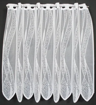 Produktbild von Gardinen Kranzusch Scheibengardine Welle 75x161 cm H/B ganz weiß Bistrogardine Vorhang Küche 1er Pack