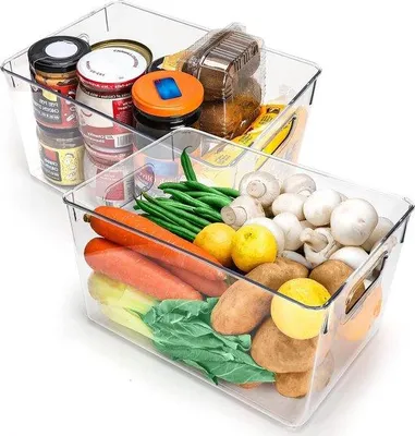 Obrázek produktu pro Organizér do kuchyňské ledničky, průhledný, 26 cm, plast
