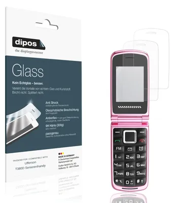 Image de 2x Protection ecrán pour Ufferson T380D Seniorenhandy mat Verre souple Film Protecteur 9H dipos