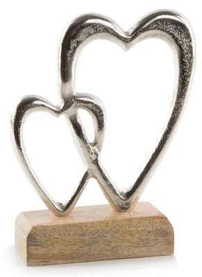 Produktbild von Herz Figur aus Metall silber Geschenk Muttertag Valentinstag
