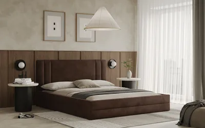 Obrázek produktu pro Postel ALCAMO 140x200 hnědá s úložným prostorem