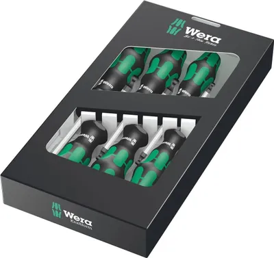 A set of Wera screwdrivers in their packaging.