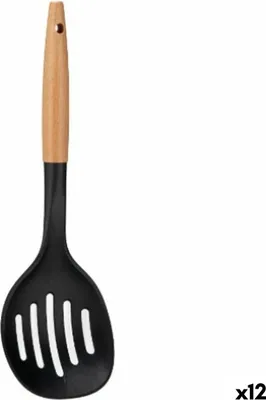 Obrázek produktu pro Naběračka černá přírodní dřevo 11 x 35 x 4 cm (12 kusů)