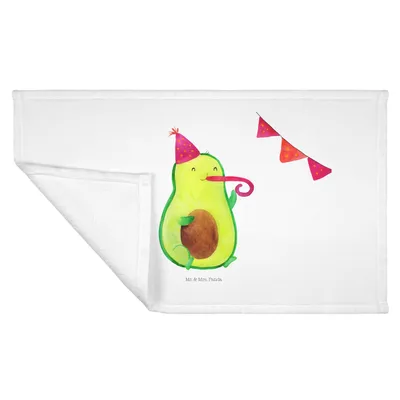 Produktbild von Mr. & Mrs. Panda kleines Handtuch Avocado Party - Weiß - Geschenk, gesichtstuch, Happy Birthday, Frotteehandtuch, Händehandtuch, baumwolle, Flauschtuch, Avocados