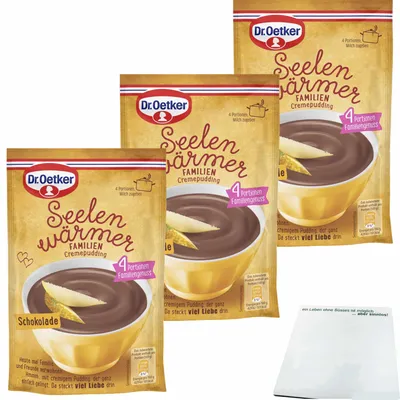 Produktbild von Dr.Oetker Seelenwärmer Familie Schokolade 3er Pack (3x99g Packung) + usy Block