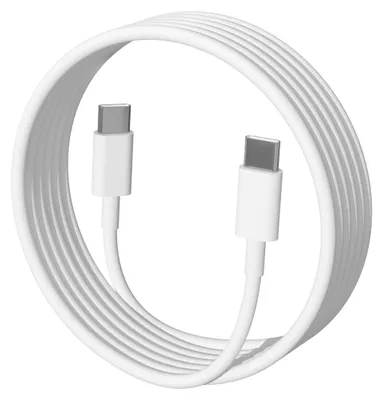 Obrázok produktu pre Kábel USB-C na USB-C, dĺžka 2 m, 60 W, rýchle nabíjanie a prenos dát, biela