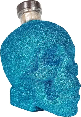 Produktbild von Crystal Head Vodka 0,7l 700ml (40% Vol) Bling Bling Glitzerflasche in blau -[Enthält Sulfite]