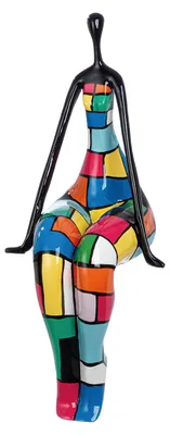 Produktbild von Gilde Kantensitzerfigur, "Lady", Fraumotiv, Kunstharz, mehrfarbig, VE 1, L. 32 cm, B. 36 cm, H. 74 cm 52480 4063387524800