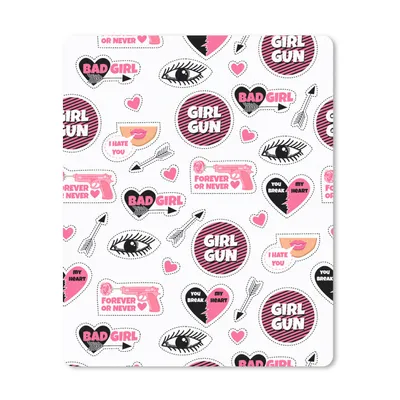 Produktbild von MuchoWow® Mauspad Mousepad Mädchen - Rosa - Herzen - Design 30x40 cm - Mousepads - Maus Mat - Pad - Mausunterlage - Mausmatten