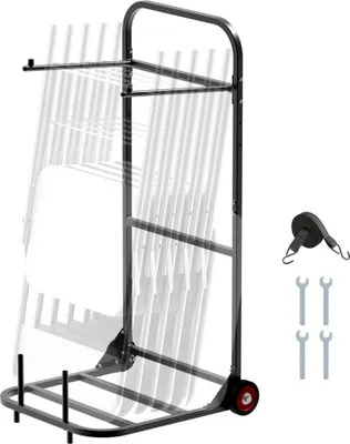 Immagine prodotto di Carrello porta sedie per 10 sedie pieghevoli - portata 45 kg - Carrello porta sedie 1100x565x580 mm
