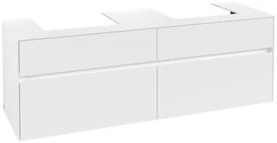 Image de Villeroy & Boch Collaro Meuble sous-lavabo, pour 2 lavabos, montage mural, 1600x548x500mm, C02100MS