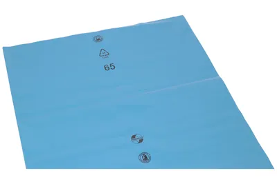 Produktbild von Deiss Premium Müllsack 240 Liter 65+55 x135cm blau 100my - 100 Stück