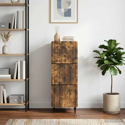 Obrázek produktu pro vidaXL Komoda s zásuvkami, 33 x 34,5 x 92 cm, materiál: dřevotříska, barva: dubový Imitace