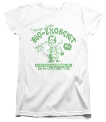 Immagine prodotto di Maglietta da donna "Bio Exorcist" ispirata a Beetlejuice, modello TV36276 (taglia XXL), colore bianco