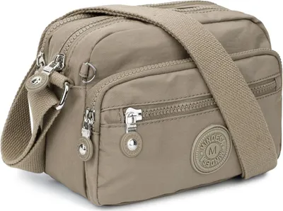 Zdjęcie produktu dla TEUEN Mała torba na ramię Wodoodporna damska torba na ramię Nylon Messenger z wieloma kieszeniami Khaki