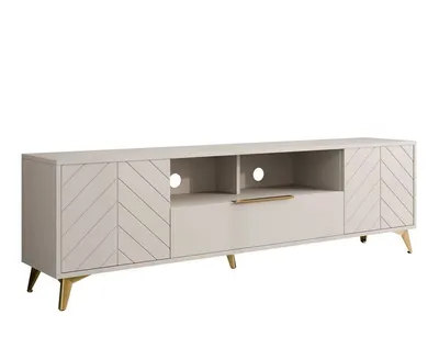 A studio shot of a TV stand against a white background.