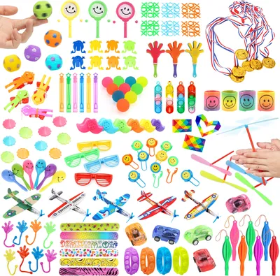 Produktbild von Partizzle 150x Mitgebsel Paket – Fidget Toys Geschenktüten – Piñata Füllung – Fidget Box mit Spinner und Pop It - Kleines Spielzeug - Kindergeburtstag