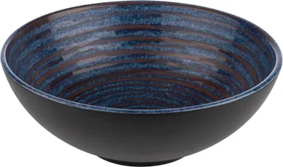 Produktbild von APS 85038 Schale LOOPS, Ø 24 cm, Höhe 9 cm, Melamin, dunkelblau/dunkelgrau