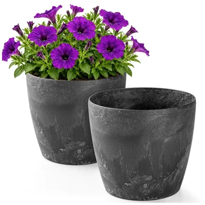 Productafbeelding van Set van 2 Decoratieve Bloempotten van Kunststof