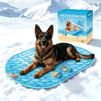 Immagine prodotto di Tappetino refrigerante per cani e gatti, auto-raffreddante, ideale per l'estate, dimensioni 88 x 57 cm