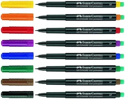 Immagine prodotto di Faber-Castell 152304 marcatore permanente Nero, Blu, Verde, Rosso 4 pz