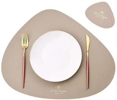 Productafbeelding van Famanu placemats, waterdicht en hittebestendig - set van 6 - PVC-leer - 45 x 37 cm