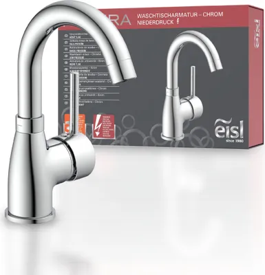 Obrázek produktu pro eisl umyvadlová baterie FUTURA nízkotlaká, vodovodní baterie do koupelny s funkcí úspory energie Cold Start, chrom