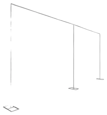 Produktbild von Hintergrundständer, höhenverstellbar, robuste Eisenkonstruktion, Silber, L