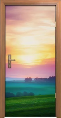Produktbild von Türposter 90x200 cm Türaufkleber Türtapete Türfolie Klebefolie Landschafts mit Sonnenuntergang
