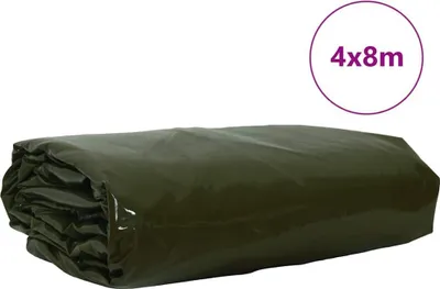 Zdjęcie produktu dla VidaXL, płótno 650 g/m², kolor oliwkowy, wymiary 4 x 8 m, z powłoką PVC