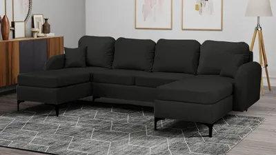 Obrázok produktu pre Sedačka do U na každodenné spanie ZAPHIRA - grafitová 2