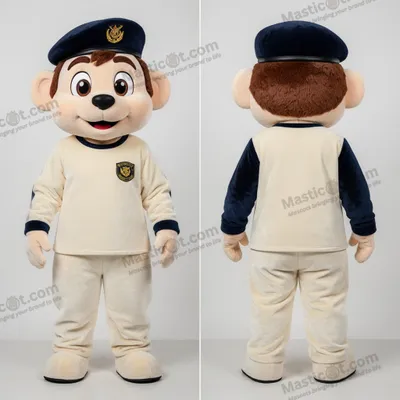 Produktbild von Marineblauer MASTICOT Matrose-Maskottchen mit breiten Schultern