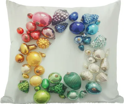 Produktbild von MuchoWow® Zierkissen Sofakissen Wohnzimmer Dekokissen 40x40 cm Die verschiedenen Arten von Weihnachtsschmuck - Foto Kissen - Schlafzimmer Dekoration