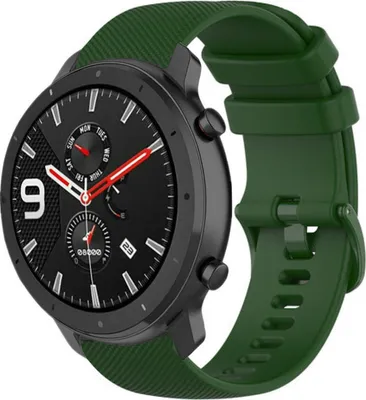 Produktbild von Strap-it Xiaomi Amazfit GTR Luxus-Silikonarmband (Armeegrün)