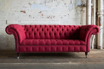 Produktbild von Chesterfield 3 Sitzer Couch Polster Sitz Textil Stoff Leder Couchen Sofa Sofas