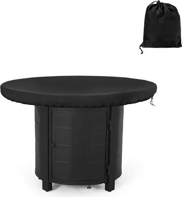 Produktbild von Wasserdichte und anti-UV 420D Grillplattenabdeckung - Rund - Schwarz (ø 80 cm)