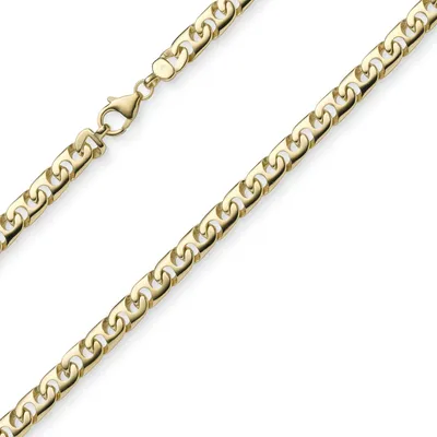 Produktbild von 6,5mm Phantasiearmband Armkette Armschmuck 585 Gold Gelbgold glänzend 21cm